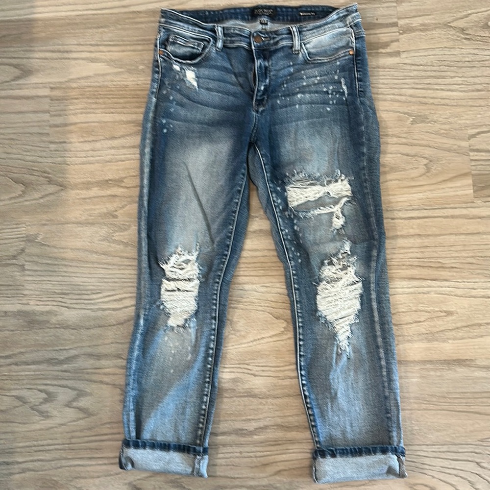 Judy Blue Bleach Splashed Boyfriend Jeans 13/31